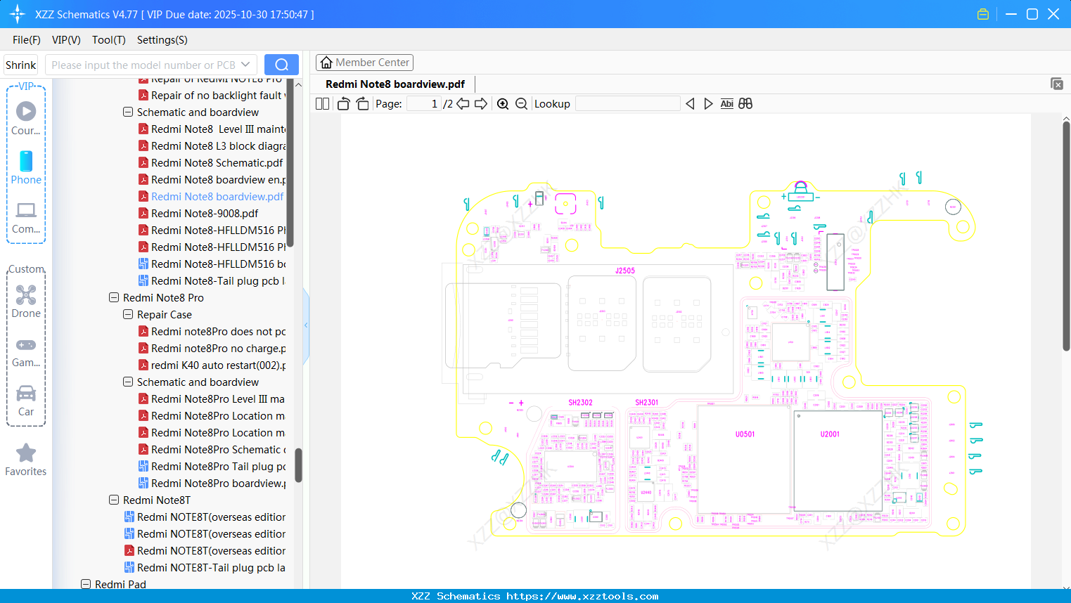 Xiaomi Redmi Note8 Boardview